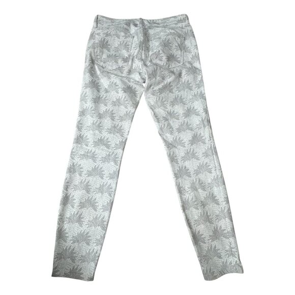 Vineyard Vines White Flower Eyelet Printed Skinny Jeans Stretch Denim Womens 4 - Picture 6 of 8